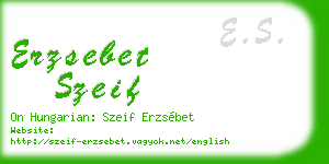 erzsebet szeif business card